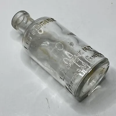 Vintage Listerine Glass Bottle Lambert Pharmacal  Company Embossed Apothecary • $27.95