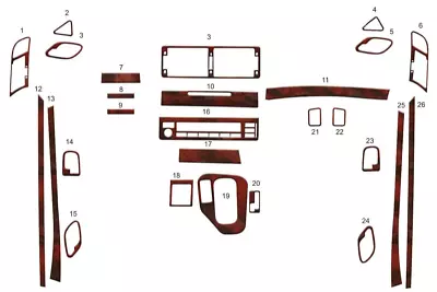 Wood Look Dash Trim Kit For BMW 5 Series E39 1995-2003 Auto Interior Panel • $90.40