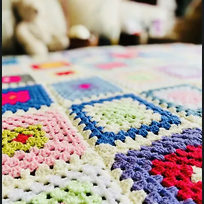 £45 • Buy Crochet Blanket / Throw/ Comforter/Bedspread 120cm By 90cm