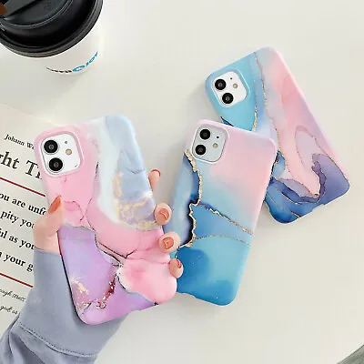 $8.99 • Buy F IPhone 13 Pro Max XS XR 12 11 X Shockproof Marble Fashion Soft Cover Case