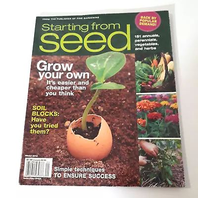 $4.95 • Buy Fine Gardening STARTING FROM SEED Winter 2012 Seed Starting 101 Soil Blocks