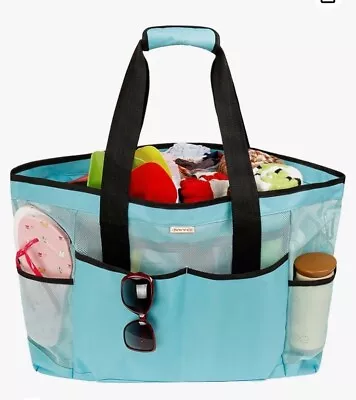 (2 Pack) MIYO Extra Large Mesh Beach Tote Travel Bag W/ Pockets Top Zip 20 X16  • $29.89