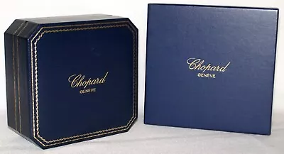 Vintage Chopard Bracelet Or Watch Box Set Blue Leather Box 5¼ X5   Free Shipping • $54