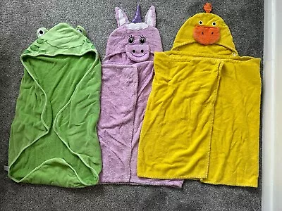 Baby Toddler Kids Hooded Frog Duck Unicorn Towel Bundle 100% Cotton • £3.50