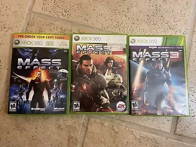 Mass Effect Trilogy Bundle Game Lot 1 2 And 3 (Microsoft Xbox 360 XB360) CIB • $27.99