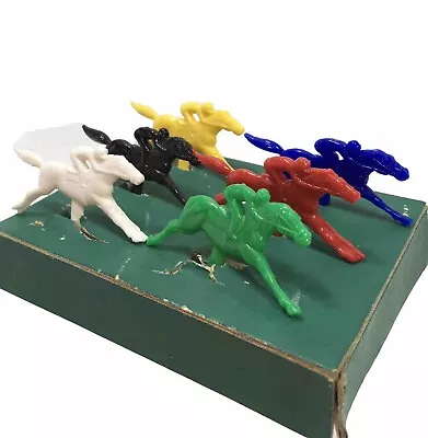 Vintage Plastic Jockey & Race Horse Game Pieces Figures • $9