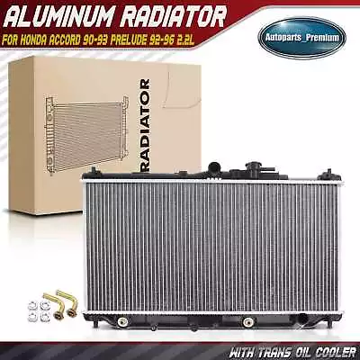 Radiator With Transmission Oil Cooler For Honda Accord 90-93 Prelude 92-96 2.2L • $73.99