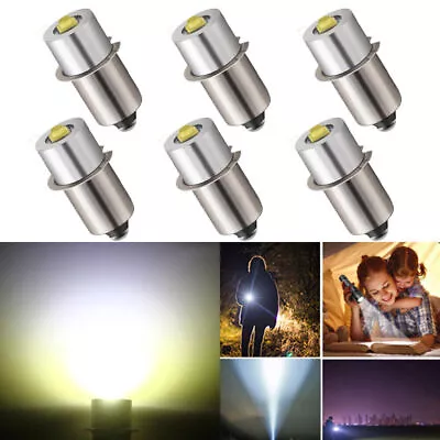 £15.10 • Buy 6Pcs 3W P13.5S Mag Light LED Bulbs Converter Torch Bike Maglite Bulb AC DC 6-24V