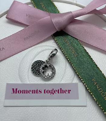 Pandora Lucky Green 4 Leaf Clover Moments Silver Dangle Charm 797906 Genuine Ale • $47