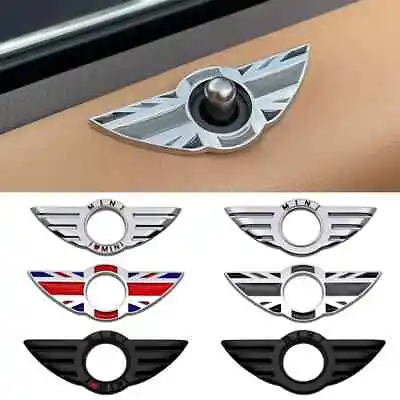 Car Door Lock Decoration Pin Lock Wings Emblem Stickers For MINI COOPER JCW Logo • $12.26