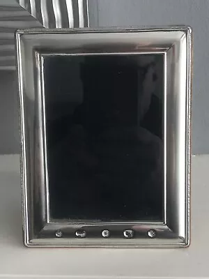 NICE QUALITY LARGE 6.25  X  5   VERY UNUSUAL LARGE HALLMARKS  SILVER PHOTO FRAME • £13.49
