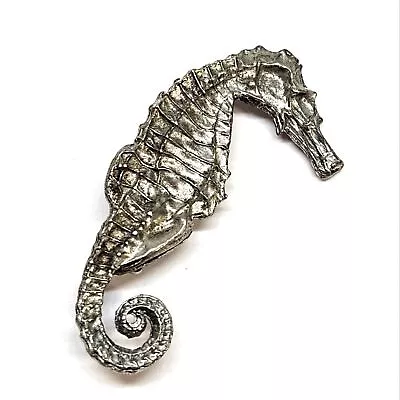 VINTAGE Silver-Tone Ocean Seahorse Pin Brooch • $9.98