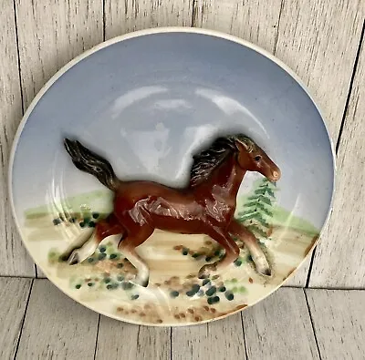 Rare! Vintage 3D Horse Pony Collectible Plate 1950s Porcelain Wall Decor • $38.25