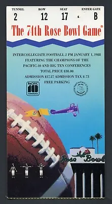 1988 Rose Bowl Ticket Stub Michigan State V USC Percy Snow MVP • $20