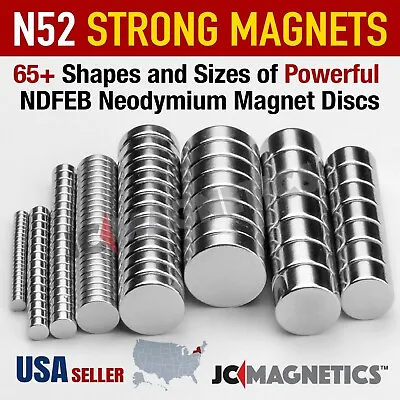 Super Strong N52 Rare Earth Round Neodymium Magnet Disc Thin Tiny Small Large • $140