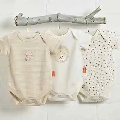 Natures Purest Woodland Friends 3 Pack Bodysuit - 3-6 Months  (0287B) • £7.99