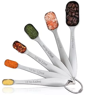 BALCI Heavy Duty Stainless Steel Measuring Spoons For Narrow Spice Jars With ... • $8.79