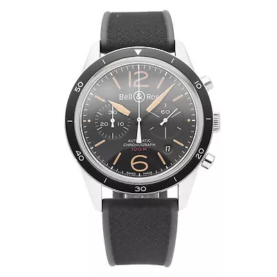 Bell & Ross BR 126 Sport Chronograph 43mm Automatic Mens Watch BRV126-ST-HER/SRB • $2950