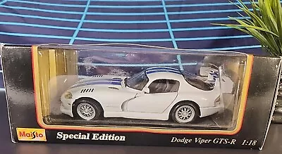 Maisto - Dodge Viper Gts-r - 1:18 - Special Edition - White - In Box - Diecast • $11.99