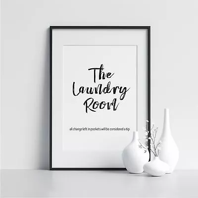 £27.99 • Buy Utility The Laundry Room Laundry Décor Funny Laundry Sign Framed Wall Print
