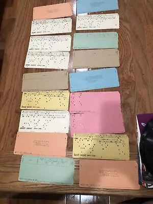 20 Computer Punch Cards Vintage  Vintage 80 Column. Adoit / Adot. • $12