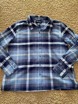 Denim & Company Men's Flannel Button Up Shirt Size XL Blue Plaid • $15.19