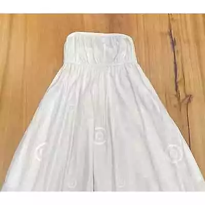 NEW White Strapless Embroidered Dress Small S Victoria’s Secret • $65