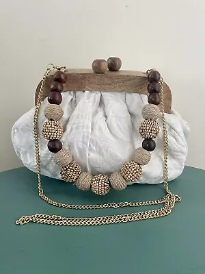 $40 • Buy New. Zara Handbag Clutch  Size Medium,ivory Color Org $60