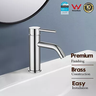 WELS Bathroom Basin Mixer Tap Brass Basin Tap Sink Vanity Faucet Chrome • $54.99