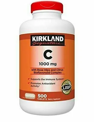 Kirkland Signature Vitamin C  1000mg 500 Tablets-Free Shipping • $26.49