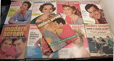 Lot 9 Vintage Modern Screen Hollywood Fan Mags 50's 60's 70's Marilyn Monroe • $19.99