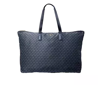 Michael Kors Logo Jet Set Travel Large Packable Tote Blue NEW With Tags • $139.99