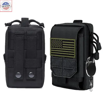 Tactical Molle Pouch Belt Waist Bag Military Cell Phone Holster Case For IPhone • $11.98