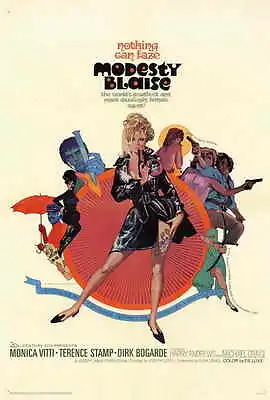 MODESTY BLAISE Movie POSTER 27x40 Monica Vitti Terence Stamp Dirk Bogarde Harry • $17.98