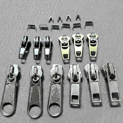 22pcs/set Zipper Repair Kit Replacement Zip Universal Quick Fix Sliders Clip UK • £4.39