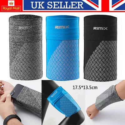 Unisex Armband Holder Wrist Pouch Running Jogging Sports For IPhone Mobile Phone • £5.69