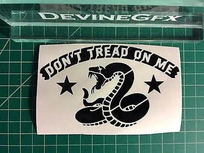 $4.68 • Buy Dont Tread On Me Vinyl Decal Car Truck Window Sticker Gun Snake Viper Amendment