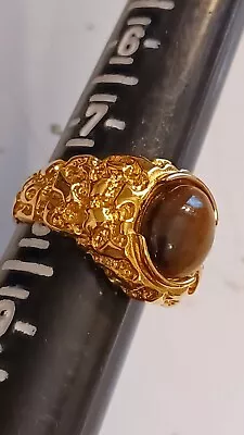 Men’s Vintage  Tiger Eye Ring Sz 7. To 7.5 • $24