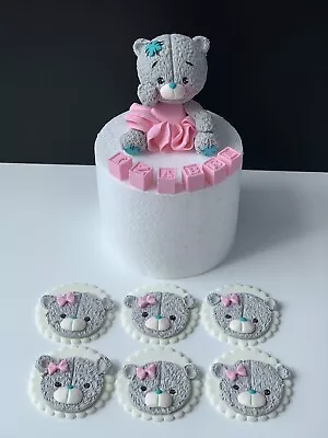 £40.99 • Buy Teddy Bear Me To You Edible Birthday  Cake Topper Plus 6 Teddy Cupcakes Topper