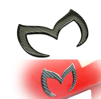 For Mazda Car Rear Sticker Trunk Emblem Boot Badge Batman Style Bat Carbon Fiber • $38.99