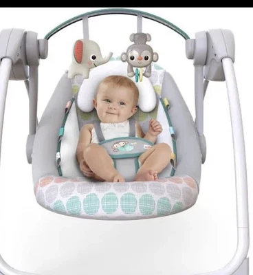 $50 • Buy Bright Starts 11803 Whimsical Wild Portable Baby Swing