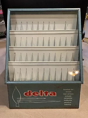 Vintage Delta Paint Brushes Store Display Case • $200