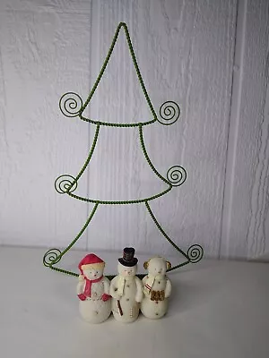 Hallmark Christmas Card Photo Holder Snowmen Snowman And Tree Napkin Holder  • $8.99