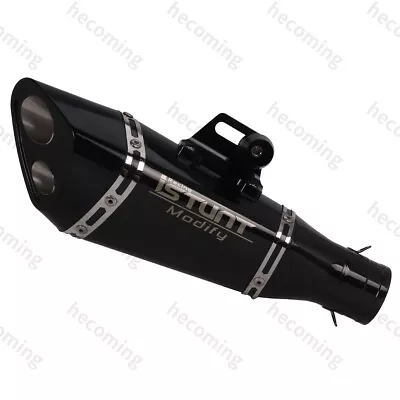 Motorcycle Exhaust 51mm Slip On Muffler For Kawasaki Yamaha Honda (Double Tube) • $79.02