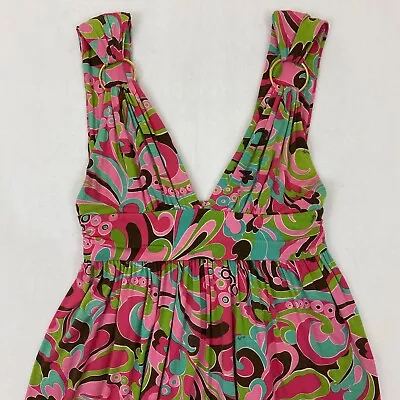 An Original MILLY Of New York DRESS Imported Italian Knit Floral Fabric Size M • $47.16