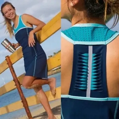 $22 • Buy Title Nine Twisted Sister Dress Built-in Bra In Navy Blue Women's Medium