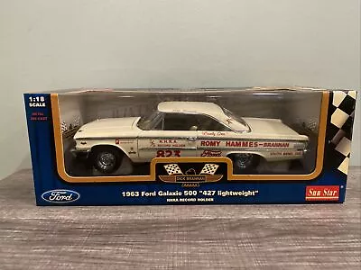 1/18 Sun Star 1963 Ford Galaxie 500 427 Lightweight Dick Brannan • $114.99