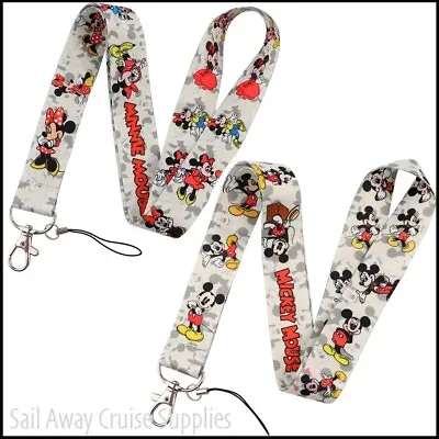 Mickey / Minnie Mouse  LANYARD.  Key ID Badge Card Holder.  Work Travel Cruise • $9.95