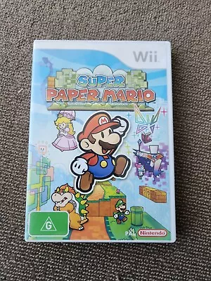 Super Paper Mario Wii Game Nintendo - Complete With Manual PAL Wii U Compatible • $25