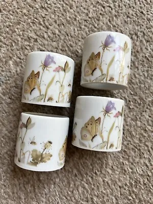 £14.11 • Buy Nature Garden Napkin Rings 4 Butterfly Bee Wildflower Holders Floral